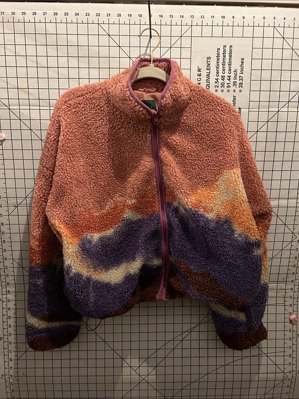 Wild fable Colorblock Sherpa Zip Jacket in Sunset Tones